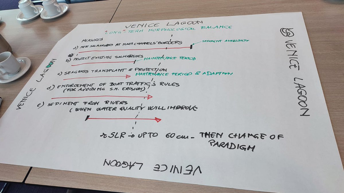 Developing adaptation pathways for the Venice pilot in @RESTCOAST_H2020 GA in Groningen. Ready for driving transformation within the @DesirMED Journey 💪 #NBS #EUMissions #climatechange #missionadaptation @CmccClimate