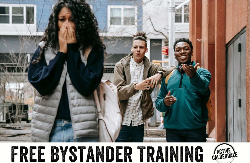 Would you like the knowledge to intervene if you see harassment in parks/open spaces? @ActiveCdale is offering free Bystander Training to people who live/work in #Calderdale Thu 2 May, Halifax Town Hall 10-1130 or 1300-1430 Email: Eileen.Kelly@calderdale.gov.uk #parks #openspaces
