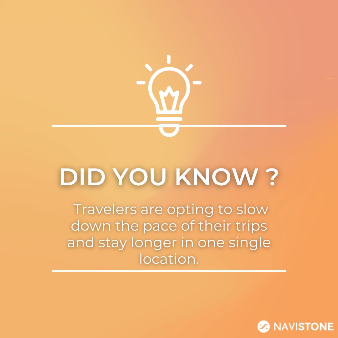 Fascinating insight alert! Travelers are redefining the journey by slowing down and immersing themselves in one location. Dive deeper into this trend at booth 508, 2024 CLIA Cruise360 event until April 21st. Let's explore the new era of travel together!