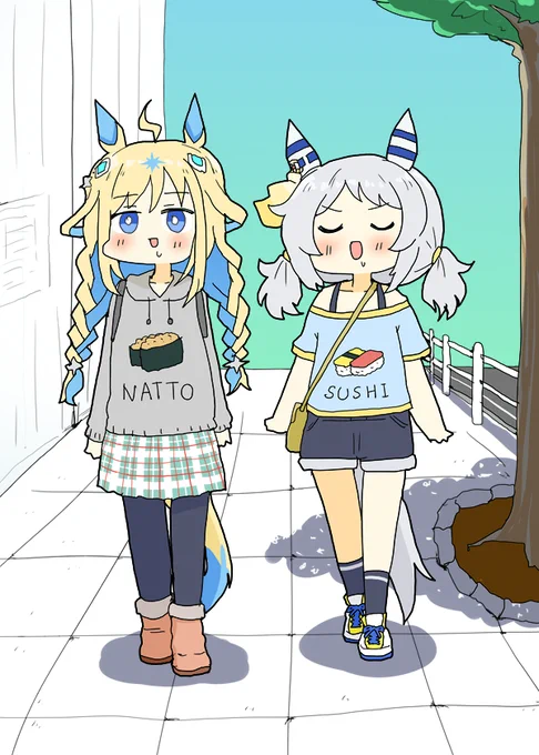 お寿司食べに行くユニちゃんとミラ子 