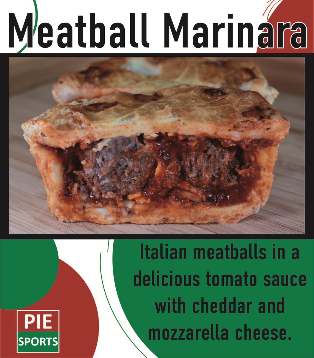 Maryhill are you ready? Our Deep Fill Meatball Marinara Pie will be our POTM at Wyre Stadium Firhill tomorrow for @PartickThistle v @AirdrieoniansFC These are incredibly popular so grab one early guys at this vital championship match 🔴🟡⚫️ piesports.com