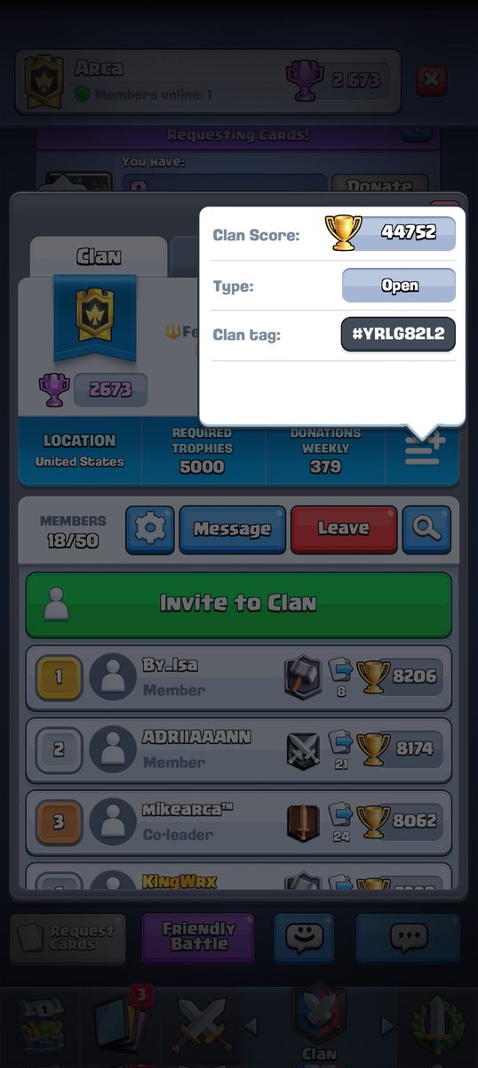 🚨STOP!! WTNB has now a feeder clan Arca 🎉
⚔️ JOIN NOW WITH THE BELOW LINK BEFORE SPOTS FILL UP!!
link.clashroyale.com/invite/clan/en…

#ClashRoyale #CR #ClashRoyaleClan #Clan #CRClan #GoldClan #JoinNow #Gaming #CRL