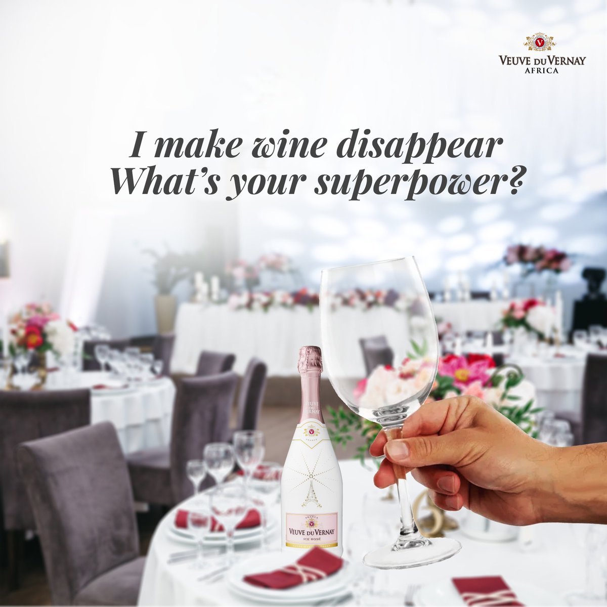 My superpower is making delicious wine disappear, one sip at a time. What's yours?

#WineLovers #Luxury #FrenchWine #Wine #WineOClock #FoodAndWine #SparklingWine #VeuveDuVernay #ATasteOfFrance