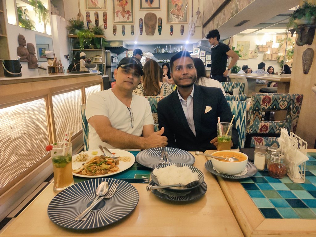 Enjoying Thai food with @sharadp37206698 sir. Great personality with great heart❣️ so much to learn🙏