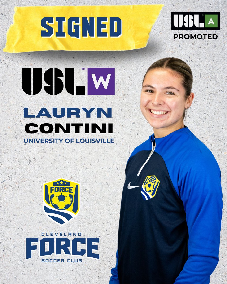ClevForceUSL's tweet photo. PROMOTED &amp; SIGNED! Welcome to our players who have been promoted from @USL_Academy to our @clevforceusl team for the 2024 @USLWLeague season!

⚽Mai Ly Marella @OhioStateWSOC
⚽Lauryn Contini @LouisvilleWSOC
⚽Bella Antonio @CofCWSOC
⚽Julia Kure @MiamiOH_Soccer

#chirp #ForTheW https://t.co/k6MBivZrmx