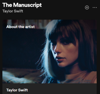 New @taylorswift13 album is 🔥 Seems that researchers are gonna need a parody version of 'The Manuscript' Who accepts the challenge? @dranulala @DrMarthaGulati @vbluml @QuentinYoumans @JJheart_doc @dukeHFdoc @SvatiShah @SVRaoMD @WilcoxHeart @ShelleyZieroth @drpmcampbell
