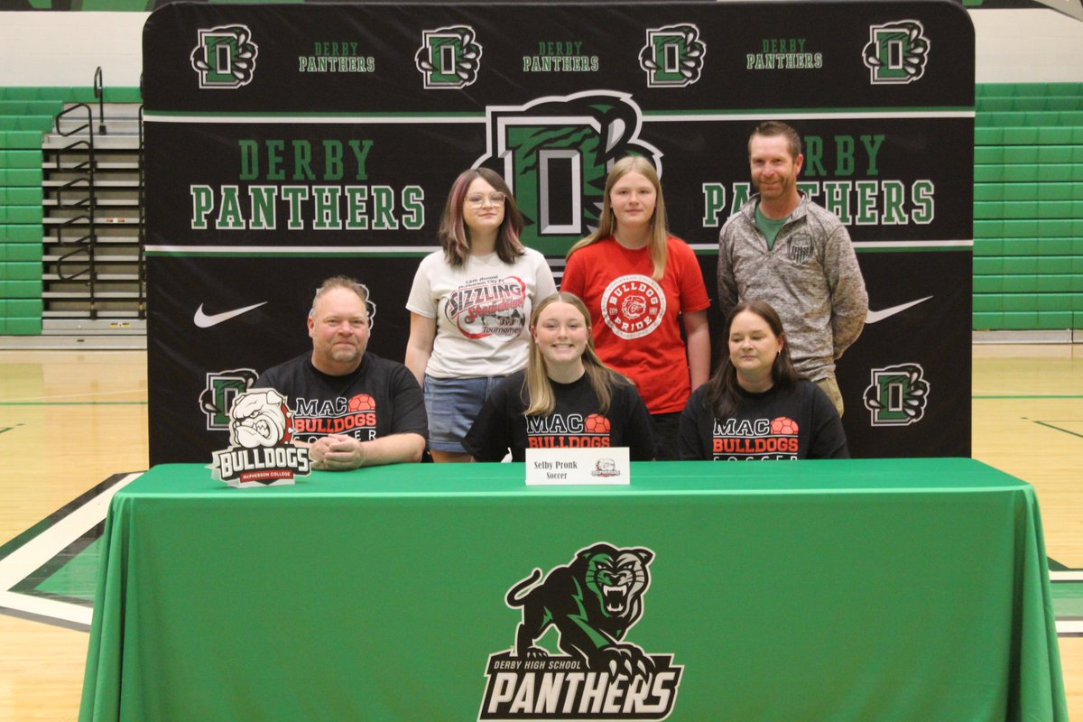 A HUGE stop for the Service Body Shop Dotted Line Tour in Derby! No one does signings better than Coach Baldwin & Derby High! Congrats to Destiny Smith-Butler-basketball, Mason Anderson-Friends-basketball, Dallas Metzger-McPherson-basketball, Shelby Pronk-McPherson-soccer