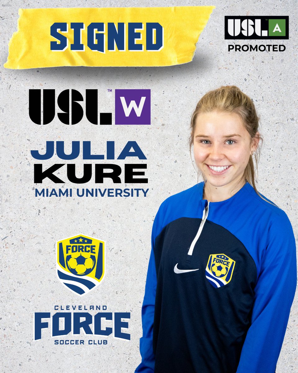 ClevForceUSL's tweet photo. PROMOTED &amp; SIGNED! Welcome to our players who have been promoted from @USL_Academy to our @clevforceusl team for the 2024 @USLWLeague season!

⚽Mai Ly Marella @OhioStateWSOC
⚽Lauryn Contini @LouisvilleWSOC
⚽Bella Antonio @CofCWSOC
⚽Julia Kure @MiamiOH_Soccer

#chirp #ForTheW https://t.co/k6MBivZrmx