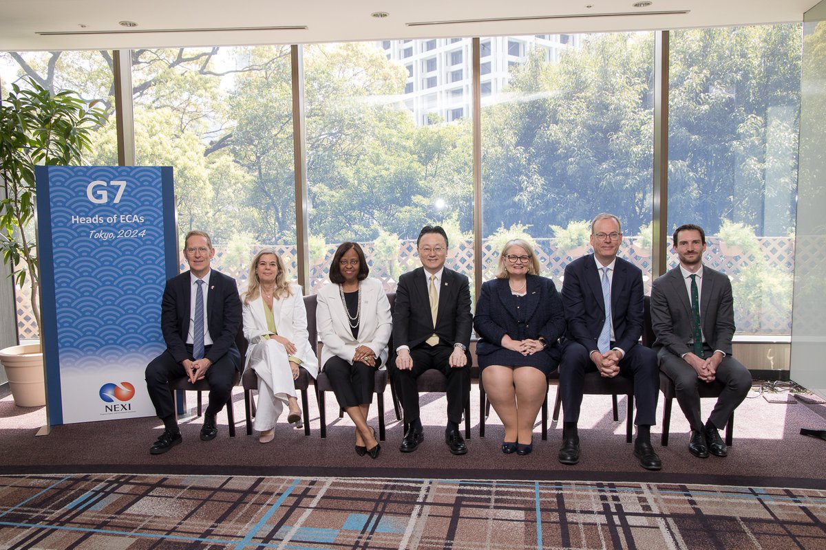 Another successful #G7 ECA Summit hosted by Nippon Export & Investment Insurance (NEXI) in #Japan to discuss recent business trends & challenges and our pivotal role in protecting & promoting international trade & investment. Read more: bit.ly/4b5VbNL