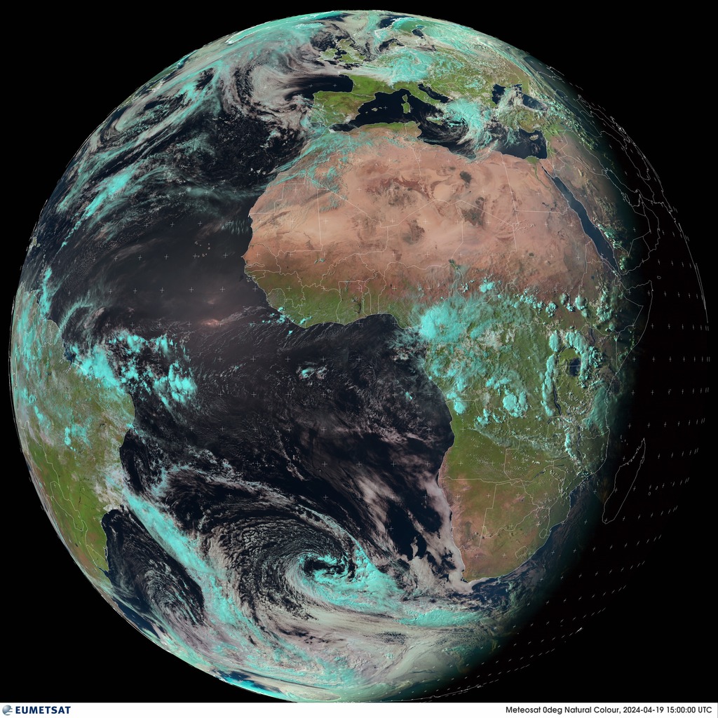 Imatge satèl.lit METEOSAT (colour RGB) via @eumetsat #ElTemps #meteo #weather