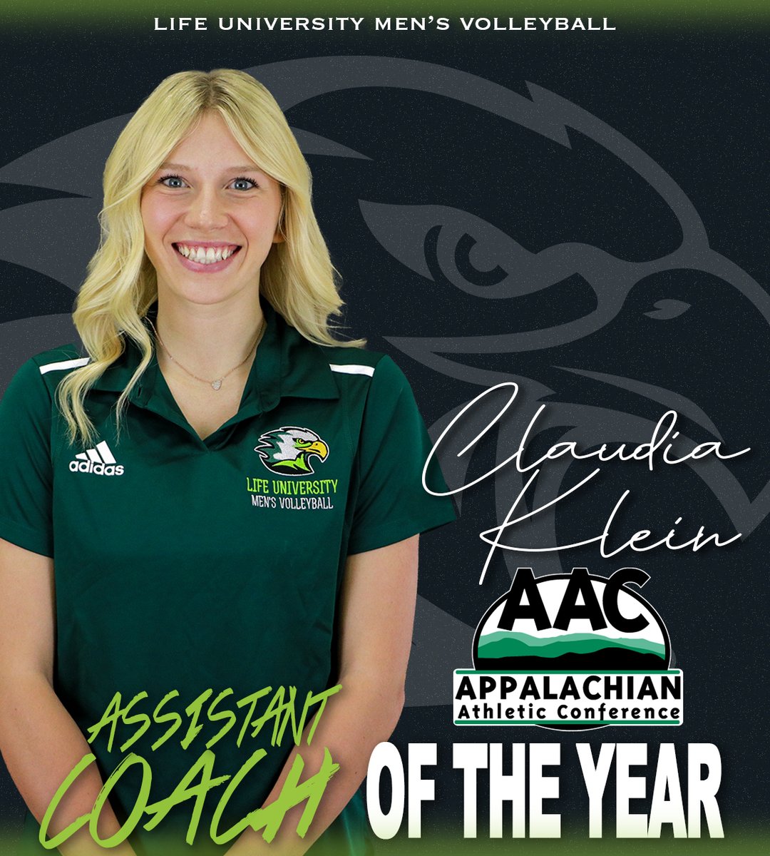 LifeUAthletics's tweet photo. ASSISTANT COACH OF THE YEAR!! 🥇

Another huge congratulation to our @AACsports Assistant Coach of the Year, Claudia Klein, for earning this year’s prestigious honor! https://t.co/11r2FzukXh