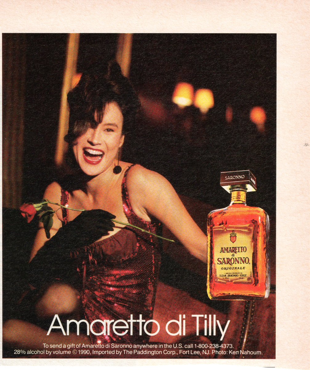 Jennifer Tilly for Amaretto di Saronno, 1990. #NationalAmarettoDay

Pictured: A magazine clipping from the Fantastic Tilly Collection.