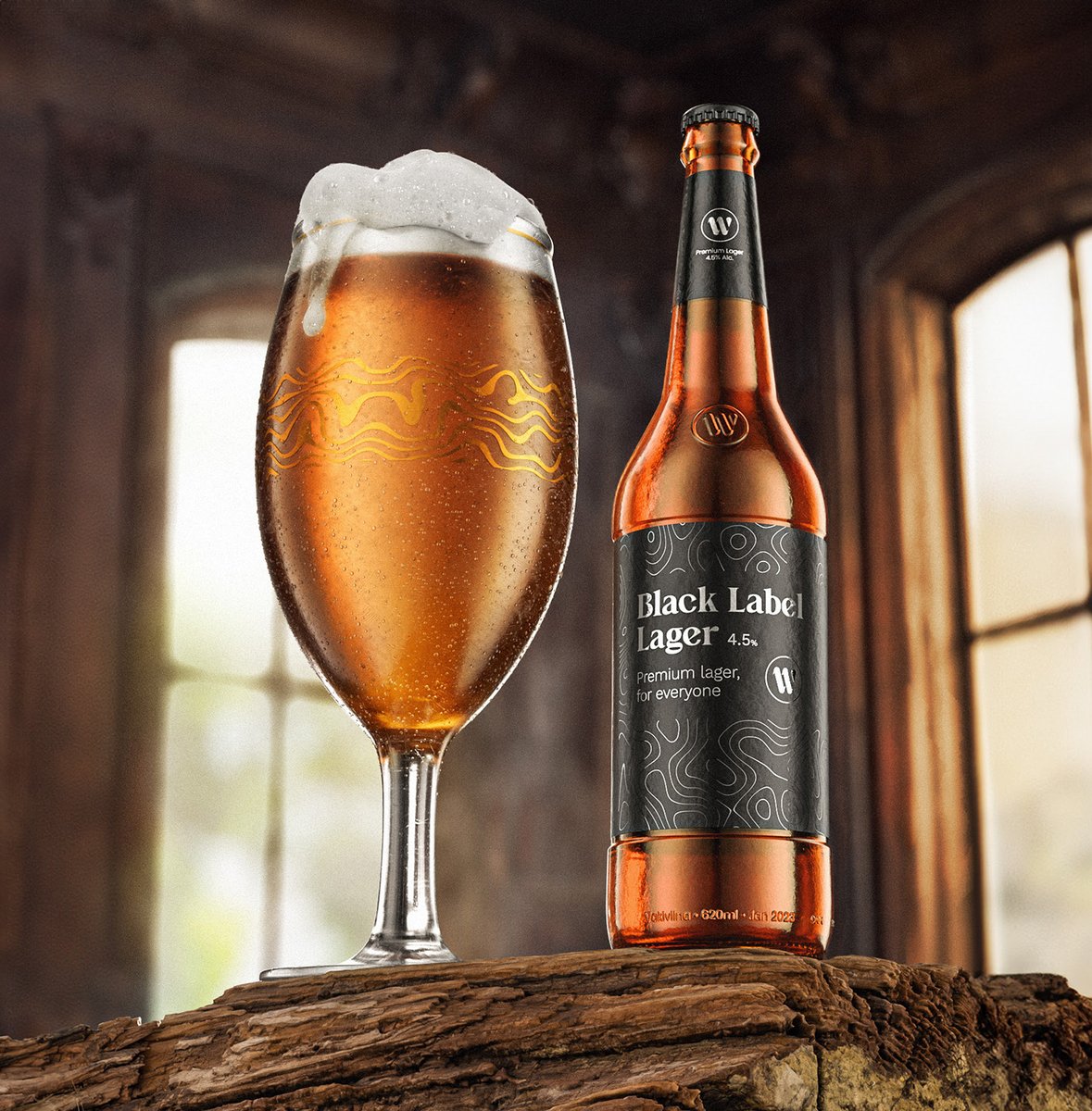 Black Label Lager by Joseph Wakerley @Blender + @hdrlightstudio 👇👇 See more: behance.net/jwakerley ☝☝ #3d #3DArt #3DRender #3dvisualization #CGI #computergraphics #DigitalArt #Render #hdrlightstudio #blender3d #blendercommunity #blender3dart #blenderartists @BlenderArtists