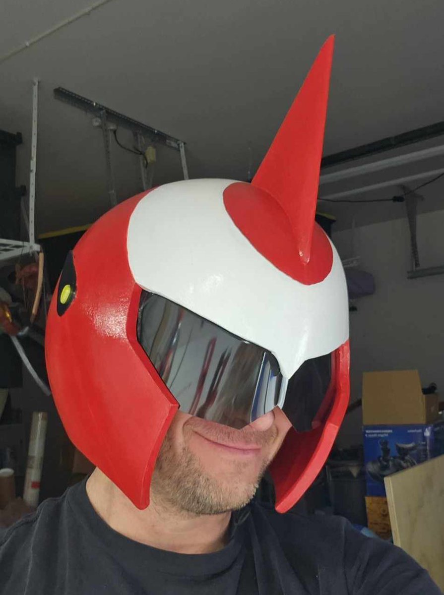 Time to paint and seal some #megaman #cosplay helmets!
#cosplaymaker 
Twitch.tv/negatron00 
Live now!