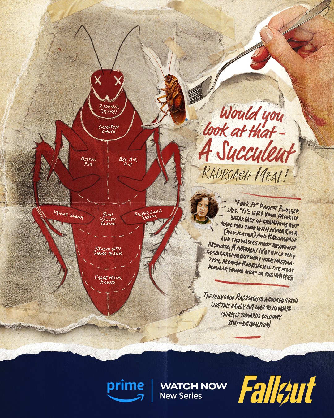 Creatieve posters van Fallout op Amazon Prime Video 