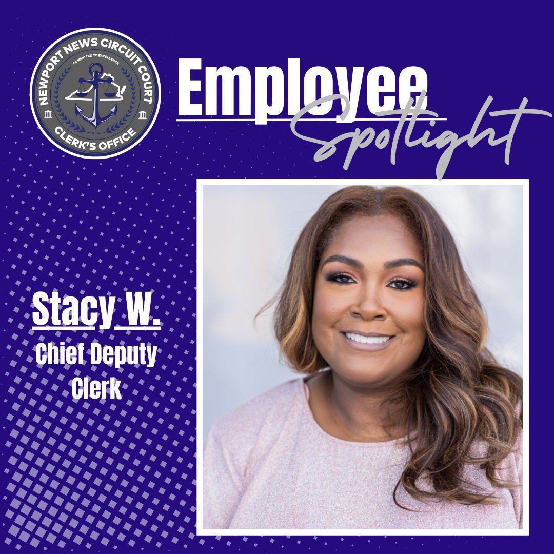 nn_circuitclerk's tweet image. Congratulations to our wonderful Chief Deputy Clerk, Ms. Stacy W., on being named Employee of the Year for 2023! We are beyond grateful to work with such a talented, dedicated, and all-around wonderful person! #teamcircuit #lovenn #newportnews #chiefdeputy #circuitcourt