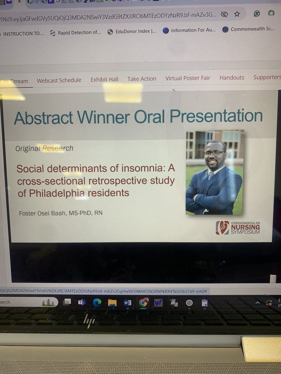 #PCNA24 Day 2. @GDNAnursing research committee chair @FosterOBaah presenting his abstract. #GDNANurse