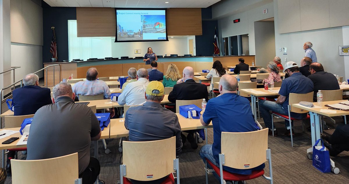 At the statewide TEX-21 meeting this morning in Corpus Christi sharing updates on recent @CapMetroATX projects and future plans. What an easy team to brag on! Thanks to @MayorGuajardo for the warm welcome, @TxDOT & to @CCRTA CEO Derrick Majckszak for hosting TEX-21 this year.