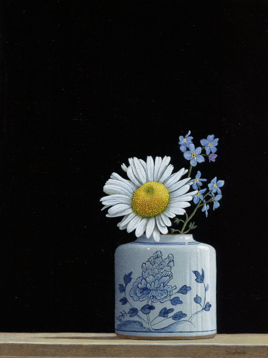 ‘Forget me not Daisy’ just a couple of years ago. Acrylic on paper (private collection)