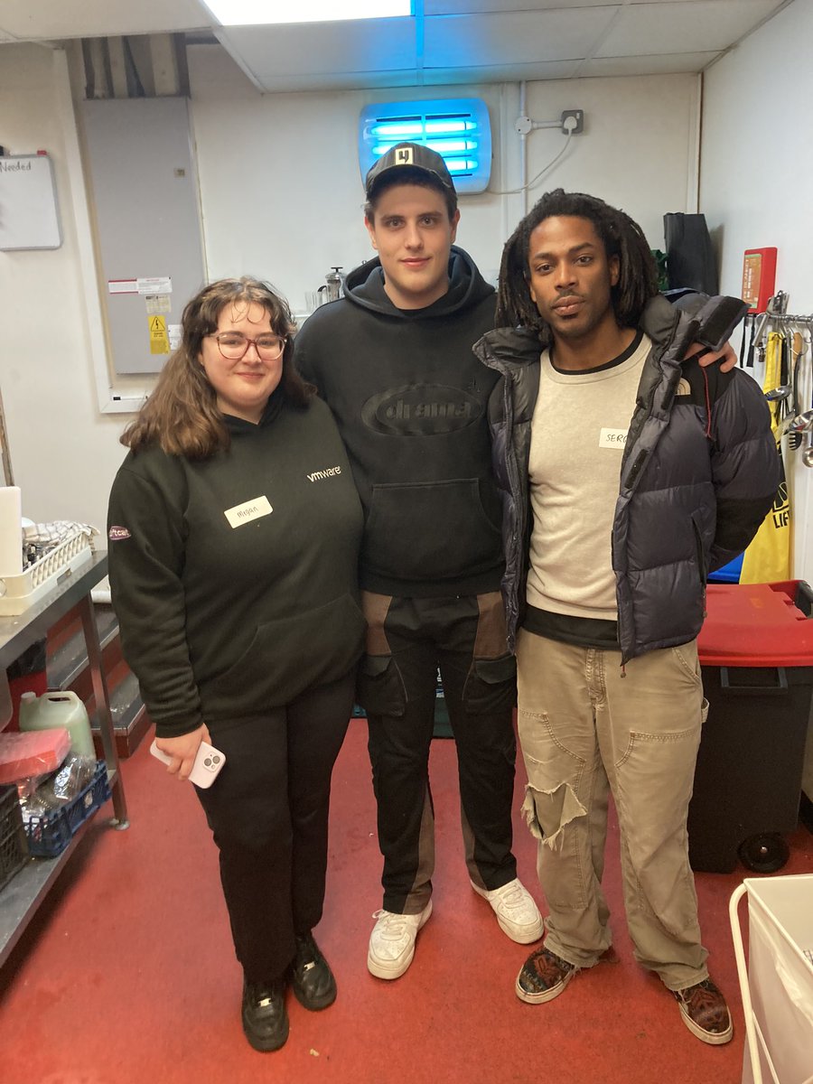 A big thank you to the 3 corporate volunteers from @softcat who came to help us this morning and were amazing along with our longstanding Volunteers 🩵 #Manchester #homelessness