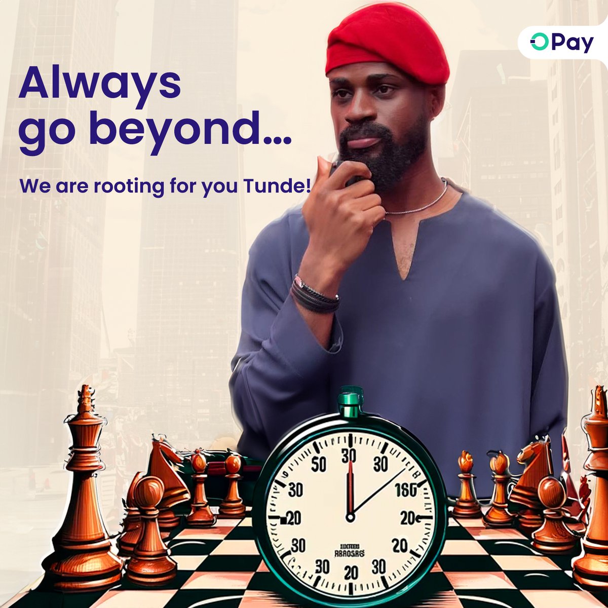 OPay_NG's tweet image. Go Big, Go Beyond for a change!

Tunde Onakoya is on a mission to break the Chess World Record &amp;amp; raise $1M for children's education in Africa! We're super proud &amp;amp; inspired by his commitment. 👏
⁣
#OPayBeyondBanking
#ChessMarathonforChange⁣
#Tunde58HoursofChess
#tundeonakoya ⁣