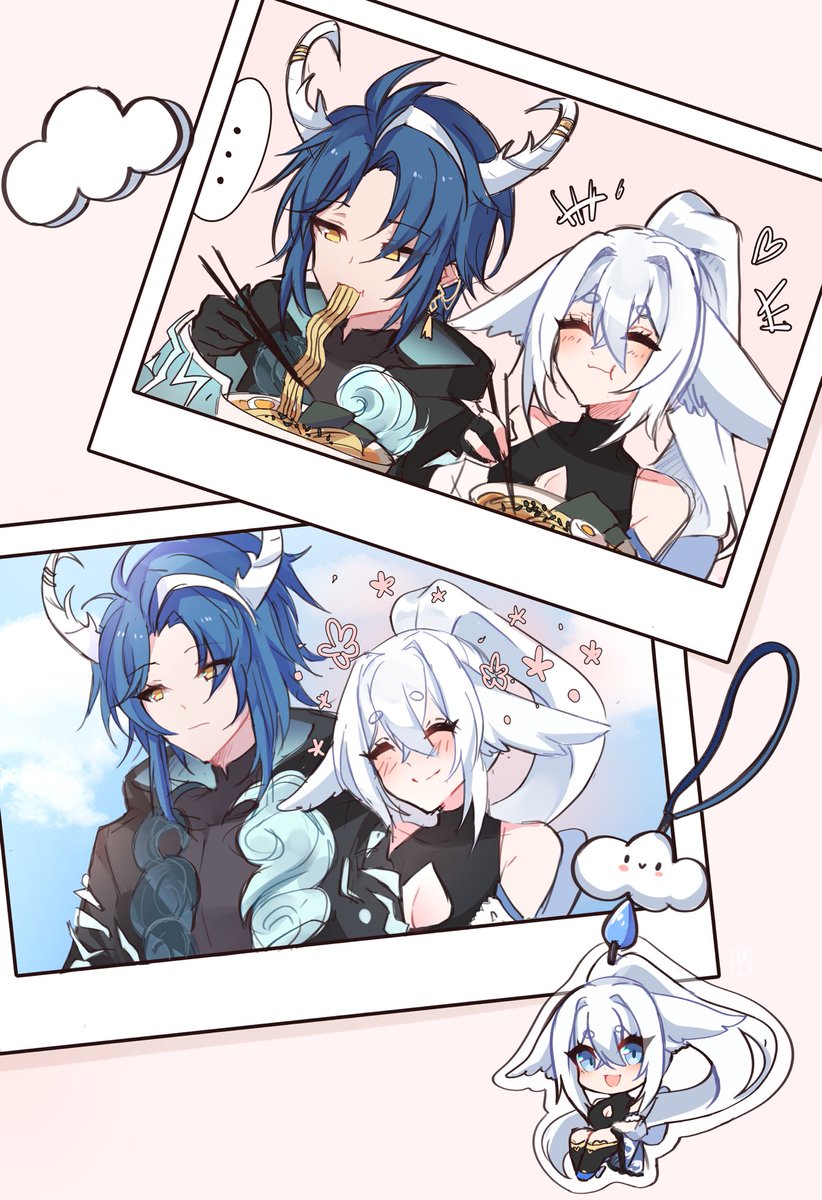 Look at this super cute comm I got back?! So cute 😭

🎨: <a href="/kanrakei/">Kei 🪶| VGen 🌿</a>