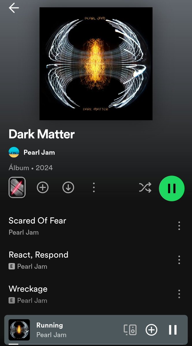 DsqDavid's tweet image. Escuchando el nuevo disco de @PearlJam, ✨ #DarkMatter #PearlJam 🎸 #rock