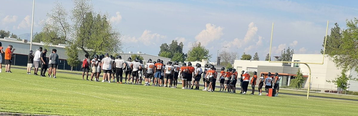 When your son is always welcomed ——you support your favorite football team at spring practice.🧡🖤 can’t wait for the season to start. @ReedleyCFB