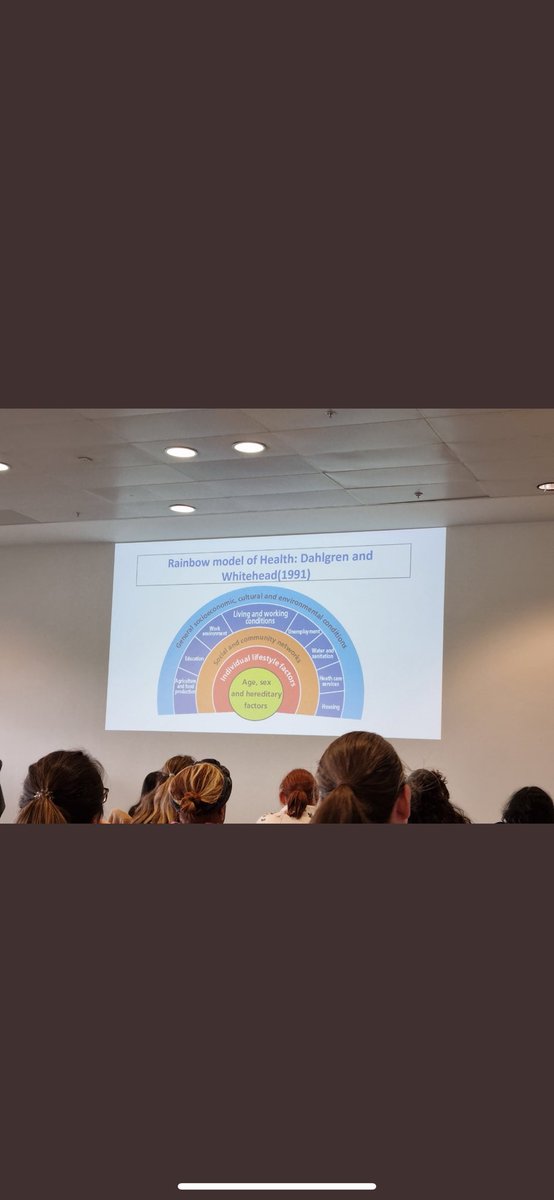 The Dahlgreen & Whitehead Rainbow model of health depicts the wider determinants of health and has had a tangible influence in my management of Health Inequalities. This had to be showcased today at my health inequalities workshop @DiabetesUKProf #DUKPC2024