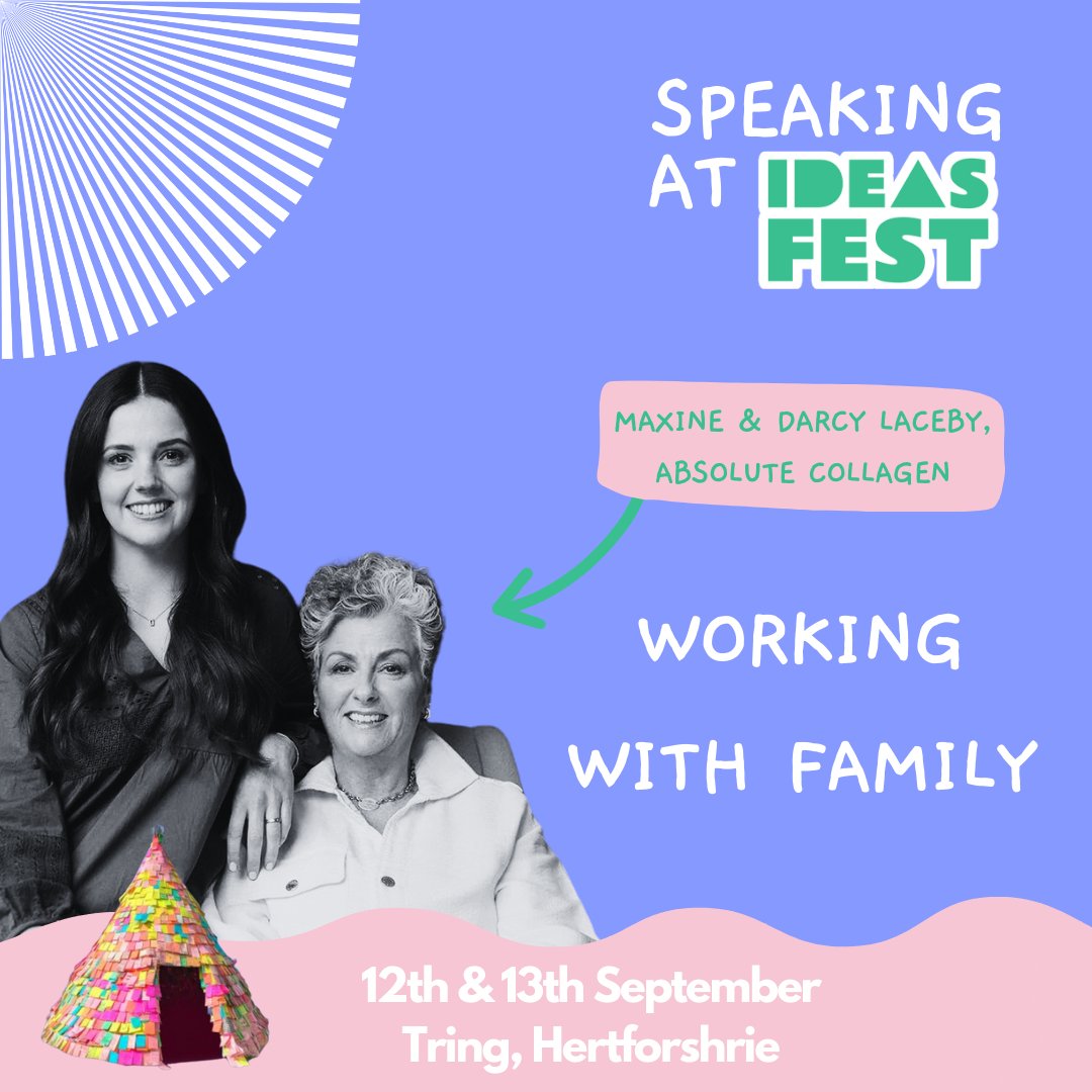 Explore the journey of Darcy and Maxine Laceby, the minds behind Absolute Collagen! Discover the power of teamwork and how the duo deal with the ups and downs of working with family. You won't want to miss this incredible talk at Ideas Fest ideasfest.uk