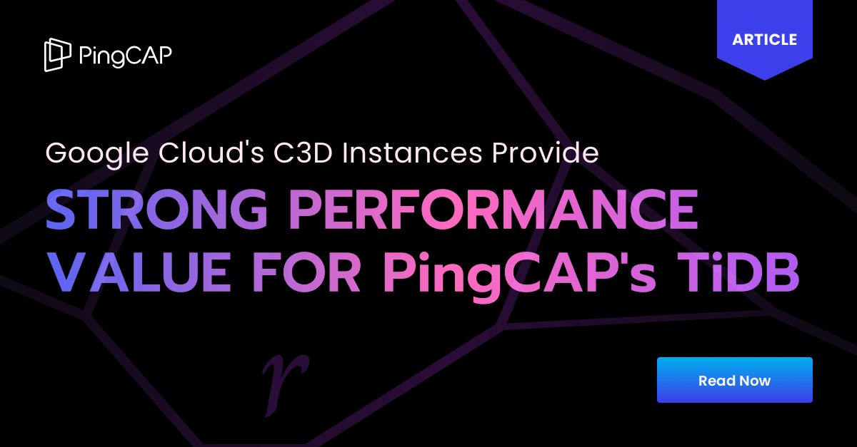 This article from #Phoronix reports that Google Cloud's C3D instances provide strong performance value for #TiDB. Michael Larabel breaks down how GCE C3D delivers strong performance 💪 advantages. Check out the article to learn more. #DistributedSQL social.pingcap.com/u/9NgOKQ