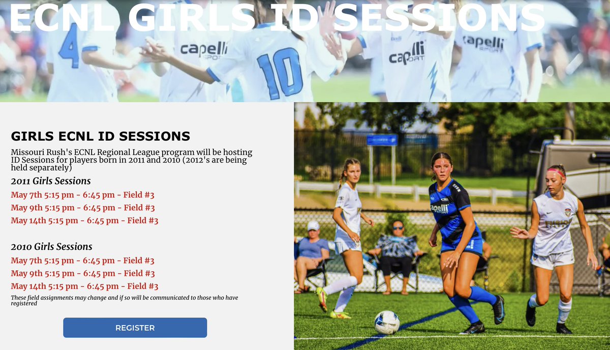 ID Session Time! First up is our @ECNLgirls Regional League! 2010's 2011's 2012's Visit our website under the Competitive tab to see a list of ID Sessions and registrations morushsoccer.com