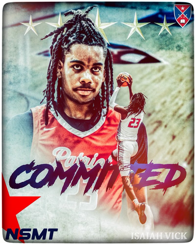 Congrats to @isaiahvick23 on his commitment to @FUMAAthletics @FUMAPGbball! Going to a post grad/prep will make him class of 2025. He will be playing AAU with @NewWorldAAU on the @3SSBCircuit 🔴⚪️🔵🏀