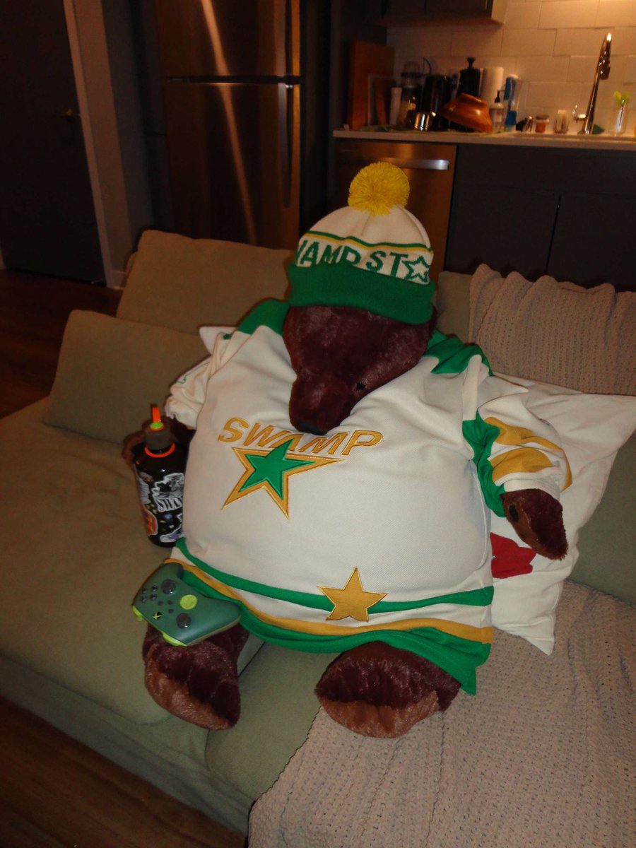 cryinglole's tweet photo. DJUNGELSKOG in the custom @swampsmilk Death to Swamp Hockey Jersey and Swamp Star Cap photographed by Anne Hero https://t.co/D1AX2ZckEO