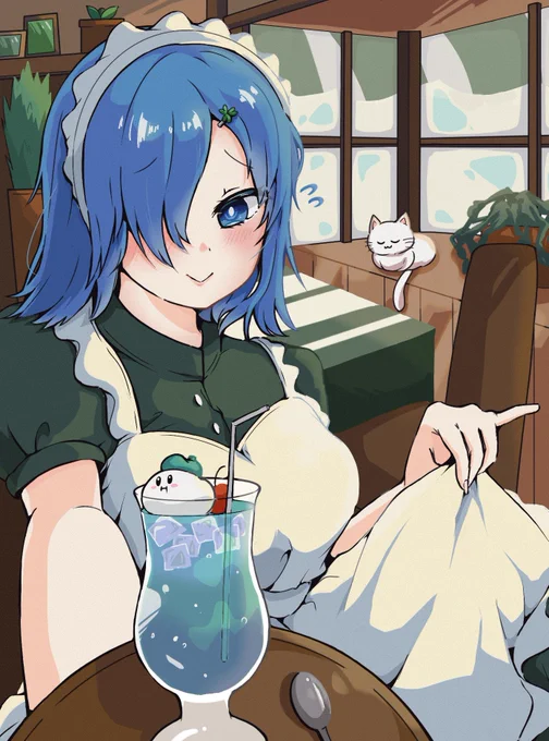 イラスト企画(秋さんと色)かほもろこしさん()『秋さんと緑』#イラスト 