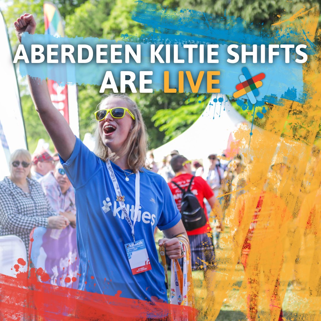 ICYMI Kilties! 🚨 Our ABERDEEN Kiltie shifts are now LIVE! Book yours ASAP to make sure you get the role you want 👉app.betterimpact.com/Login/LoginNoS… Thank you, Kilties. #Kilties2024 #WithYouEveryStep