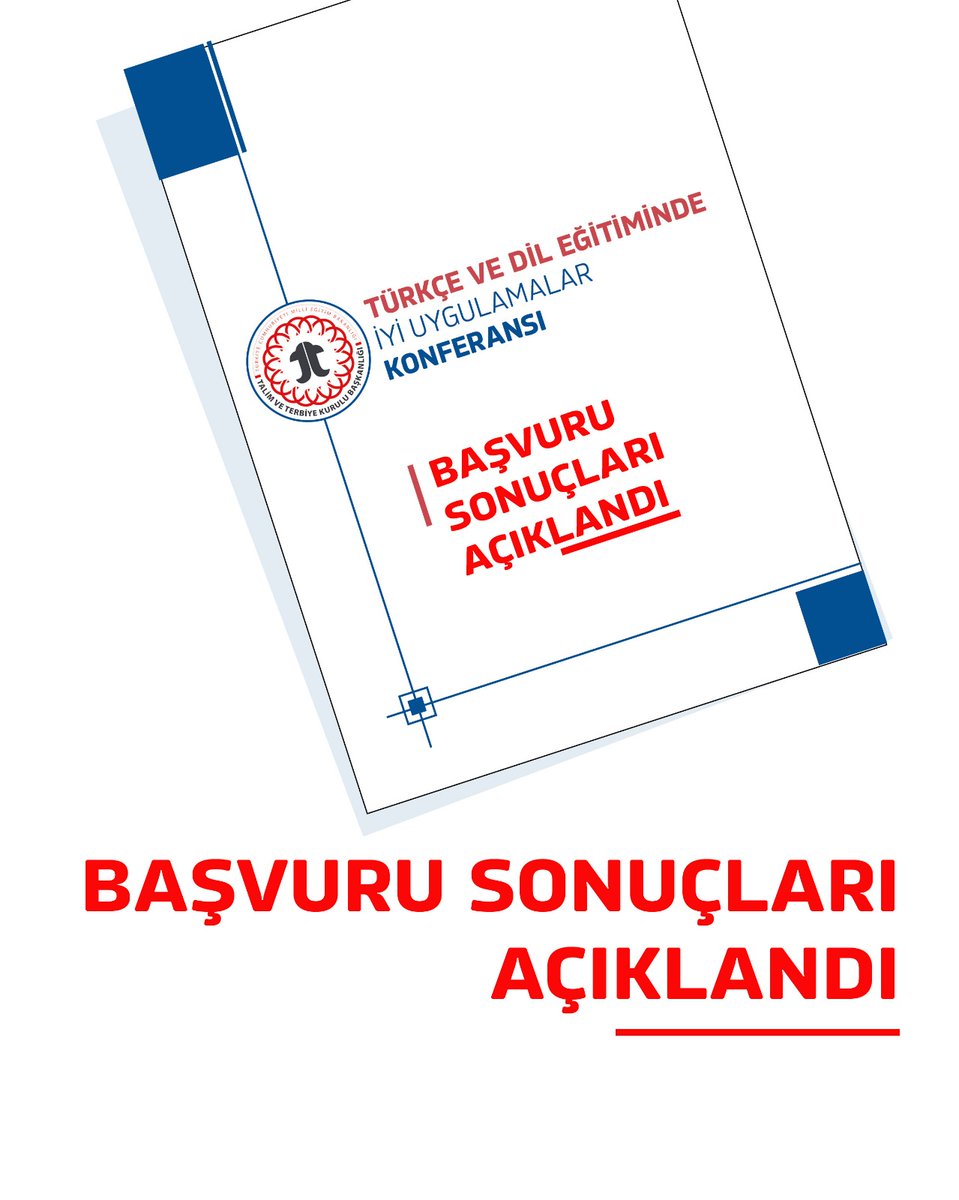 meb_ttkb's tweet photo. Türkçe ve Dil Eğitiminde İyi Uygulamalar Konferansı başvuru değerlendirme sonuçları açıklanmıştır.

Ulaşmak için 👇
https://t.co/bFyH7kVS8J https://t.co/rL112ECL5u