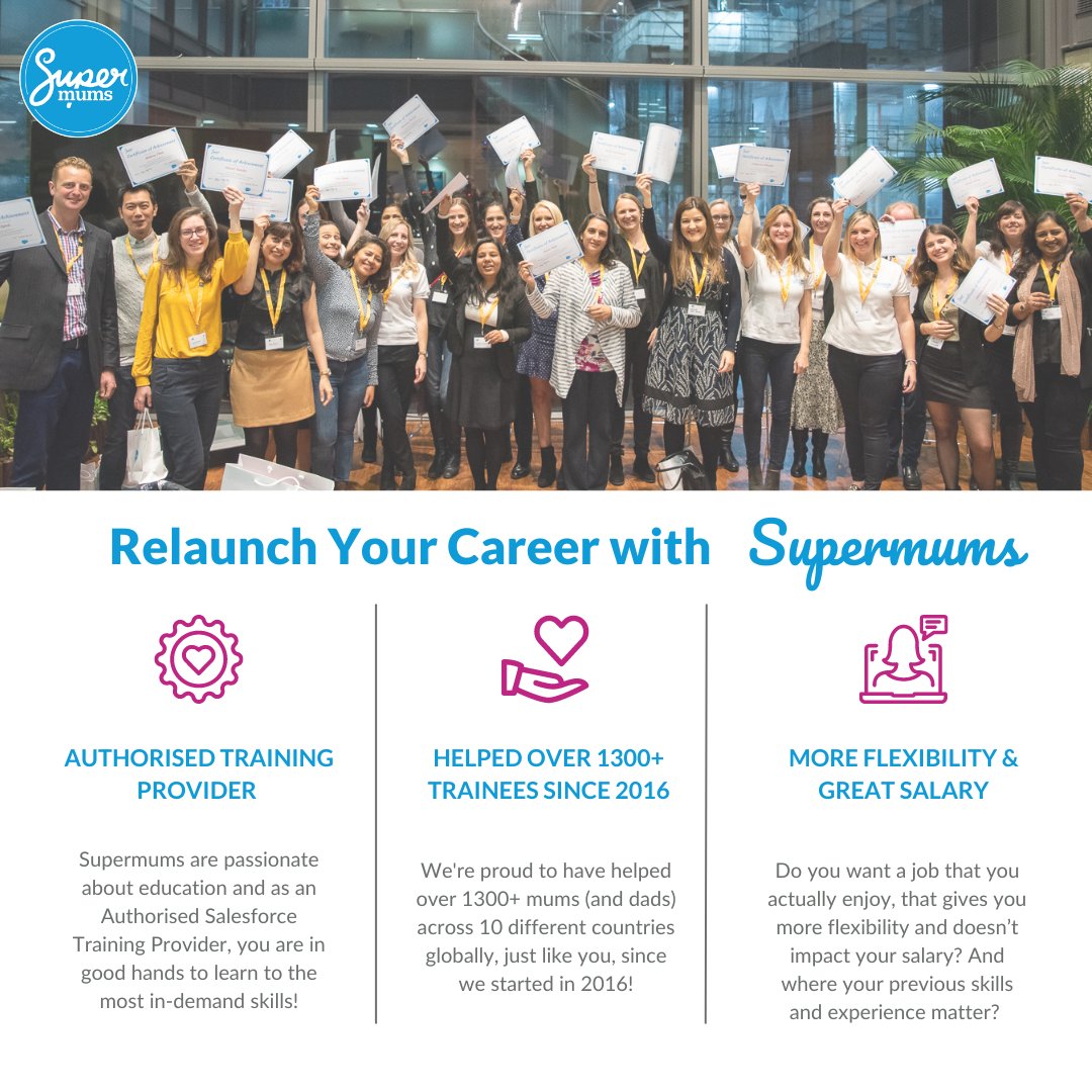 DID YOU KNOW - #Supermums could HELP YOU achieve success faster than studying alone or choosing other #Salesforce training providers 🎓The deadline to enrol for our May #SalesforceAdmin class is Friday 26th April - supermums.org/training/sales… #Returntowork #RelaunchYourCareer