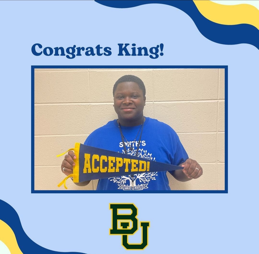Congratulations King on your College Acceptance to Baylor!!!
We are so proud of you!
#TRIOWorks #Accepted #trioets #CollegeBound #Bayloruniversity