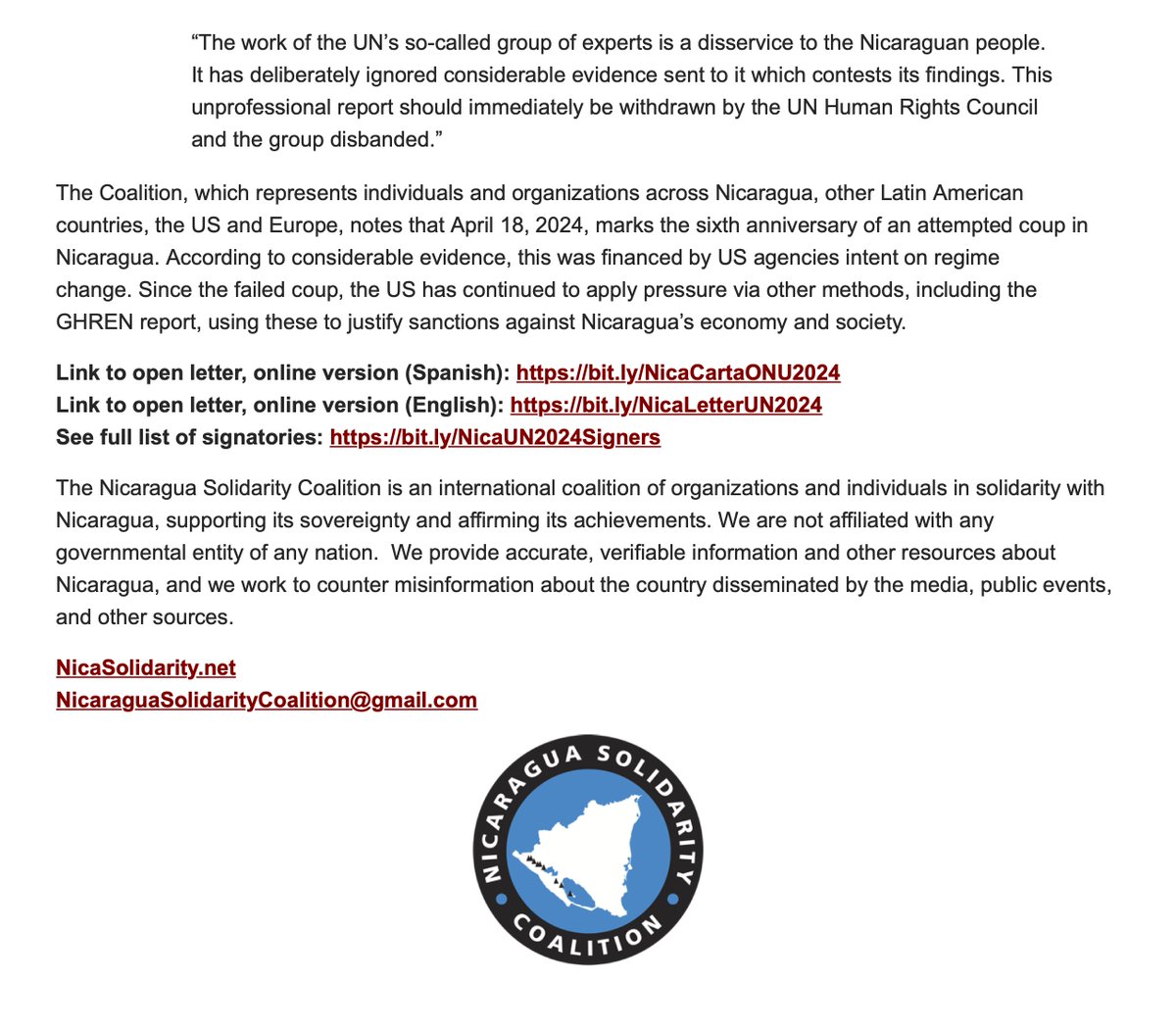 Press release | Human rights experts and activists: UN Human Rights Council is lending support to US regime change plans for Nicaragua afgj.salsalabs.org/press-release-…