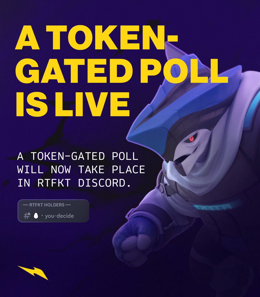 YOU DECIDE 🫵 🔸A token-gated poll will now take place in RTFKT Discord (🥚you-decide channel). 🔸A private thread including a technical analysis will be available for Egg holders to discuss & cast their votes. 🔸A Poll will last for three days. 🔹discord.gg/rtfkt - If