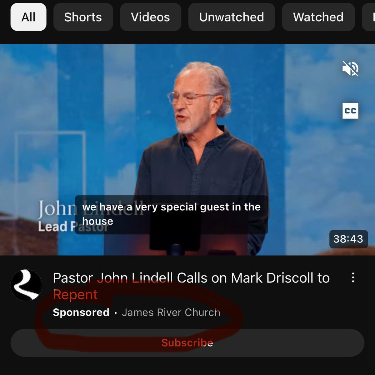 I’m not here to take a side in the Lindell vs Driscoll spat. I’m Catholic now, after all. But making a general point - the “righteous” don’t take parishioners tithes and offerings to boost YouTube content dunking on a fellow pastor. This is one of grosser things I’ve seen and…