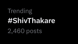 #ShivKaSong a raha ha nad #ShivThakare is trending 🔥