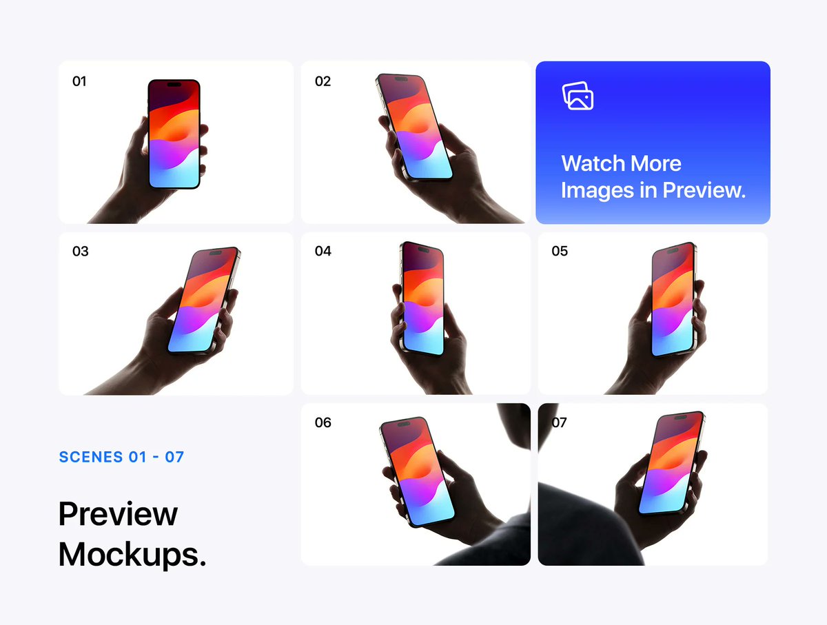 New iPhone 15 mockups✨ 
shop.ui8.net/iph15mockups