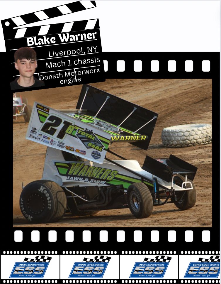 Blake Warner has joined ESS for the 2024 season. Blake's #21B Mach 1 chassis with a Donath Motorworx engine is backed by Warners Lawn and Snow, Total Seal & Paving, 87 SPEED & Fast Forward Fiberglass Repairing. Check out ESS' schedule for their 41st yr at empiresupersprints.com