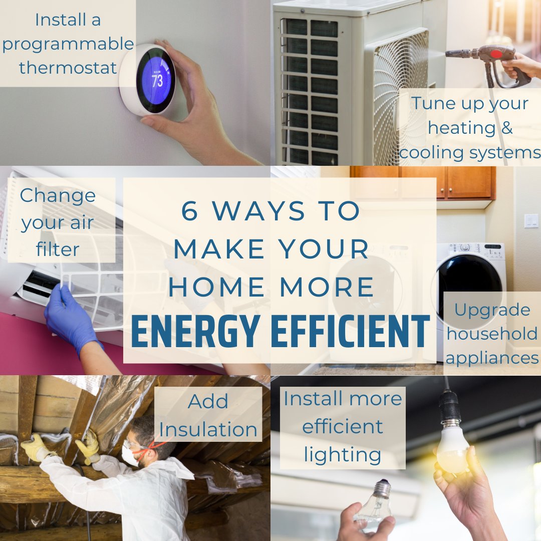 6 ways to make your home more energy efficient #ClearPathLending #ClearPath #Lending #Mortgage #Refinance #HomeLoan #VALoan #energy #efficient #home #save #electricity