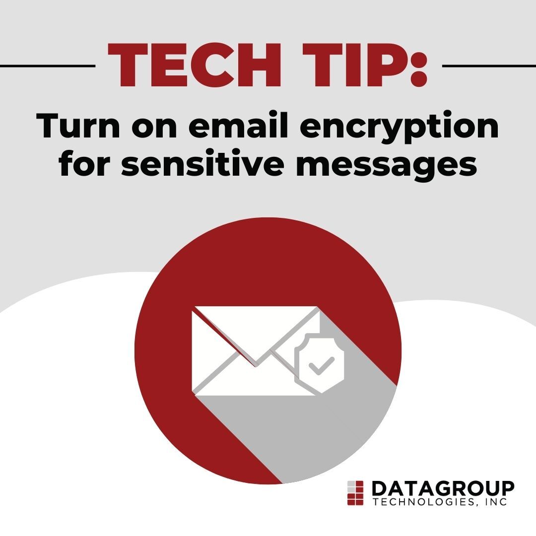 DatagroupT's tweet photo. If you’re e-mailing sensitive information, it’s important that the ONLY recipient is the one the e-mail is intended for.

One way to ensure your message doesn’t fall into the wrong hands is to encrypt it.

📲Book a 15-Minute Discovery Call  – https://t.co/geS6kgDUty https://t.co/E9gr19WxZM