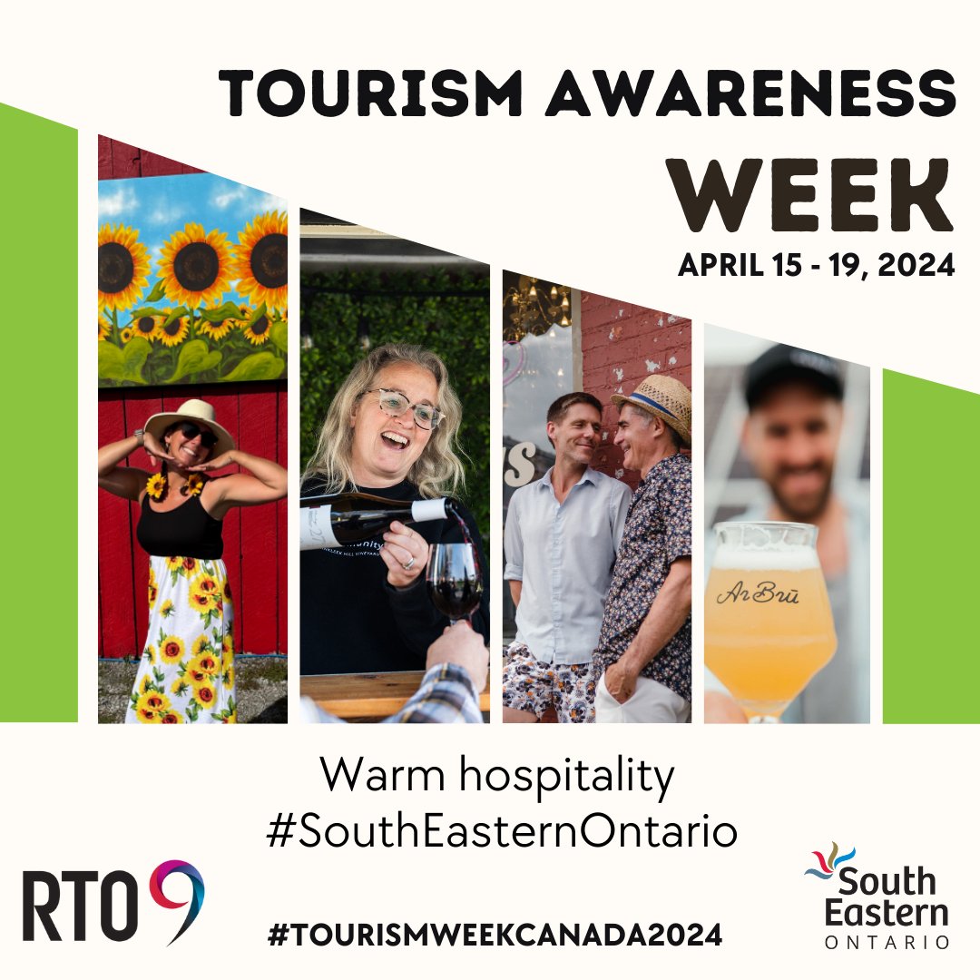 It’s #TourismWeekCanada2024 Today we are celebrating warm & welcoming hospitality 😃 Perhaps most importantly, our tourism businesses are the heart and soul of South Eastern Ontario's tourism industry. Thank you for everything you do! @tiac_aitc