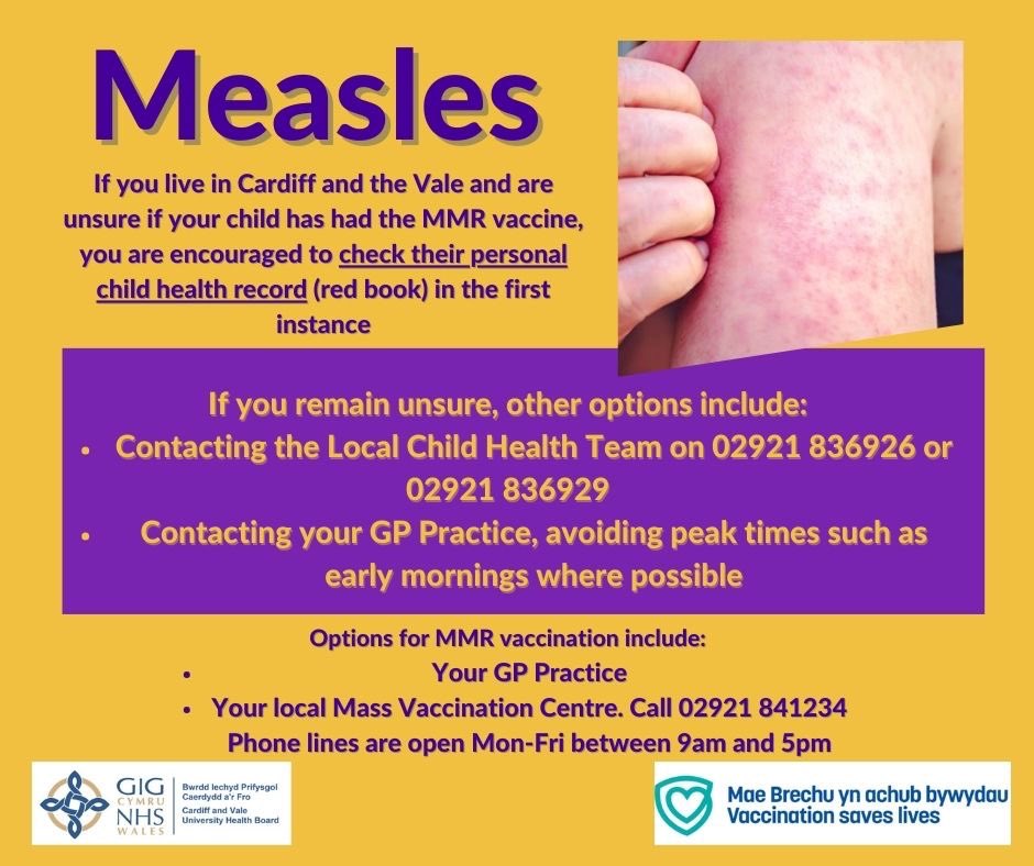 Do you have questions about vaccinations for children? Why not come along and have a chat with a vaccinations expert from Cardiff and Vale Heath Board. Tuesday 23rd April, 10.00am - 11.30am in the Learning Lounge @PublicHealthW @cv_uhb @inksplott @CF24News @splottcommvols