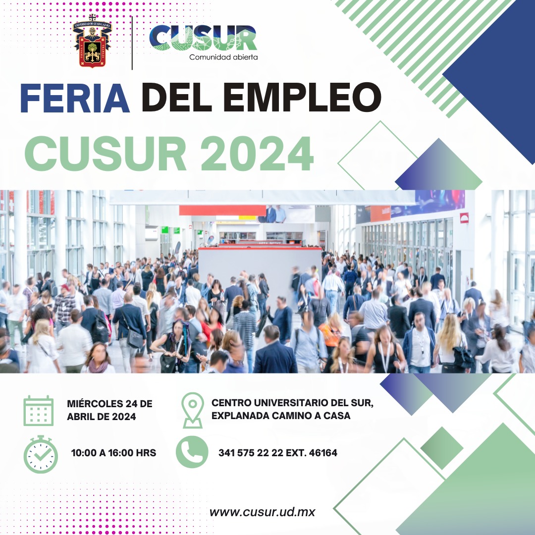 CUSur_UdeG's tweet photo. #EgresadoCUSur #EstudianteCUSur
📢 ¡Es mañana!
Feria del Empleo #CUSur 2024 en la Explanada camino a CASA.
Más de 350 vacantes de empleadores regionales y nacionales, tanto para egresados como para estudiantes.
¡No te la puedes perder! https://t.co/hLem4Qf1Ec